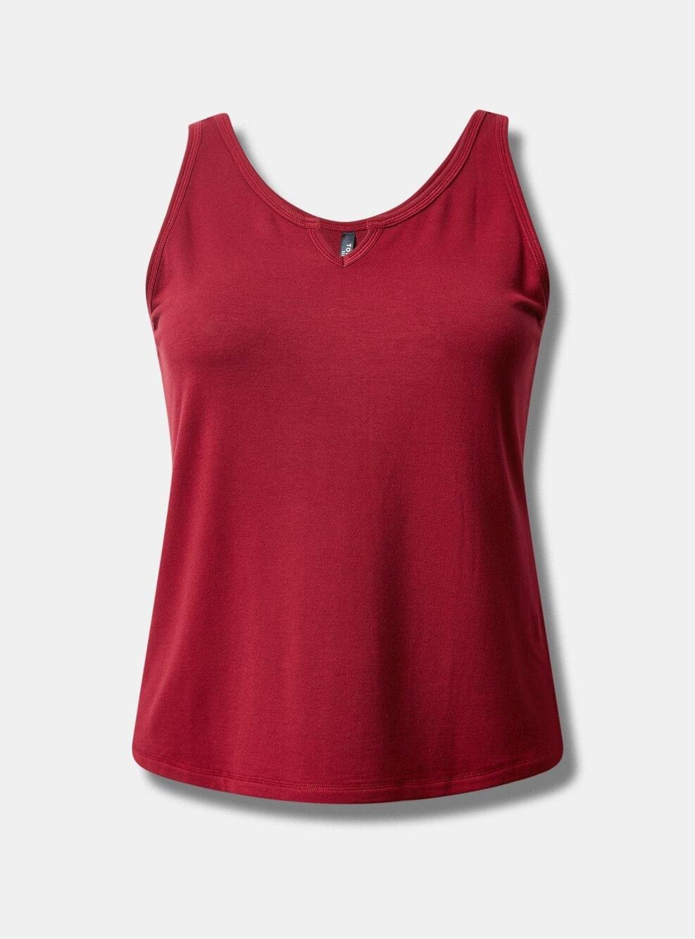 Torrid 6x 6 30 Rhubarb Dream Fleece Notch Front Sleeveless Lounge Tank